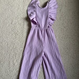 Zara Toddler Girls 18-24M Lilac Ruffle Sleeveless Jumpsuit